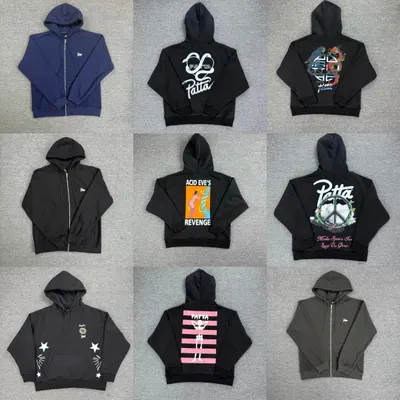 Patta Zip Hoodie Black Streetwear