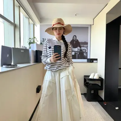 Straw Wide Brim Hat Beige Summer Fashion