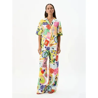 Multicolor Printed Summer Suit Set Casual Wear