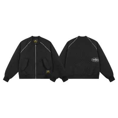 Schutz Quilted Black Bomber Jacket