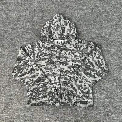 DPC Zip Hoodie Gray Digital Camo Casual Sweatshirt